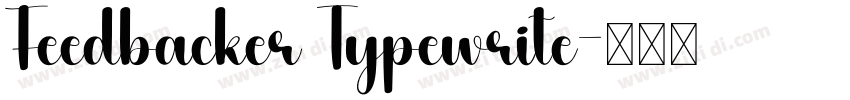 Feedbacker Typewrite字体转换